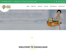 Tablet Screenshot of maxaclean.com